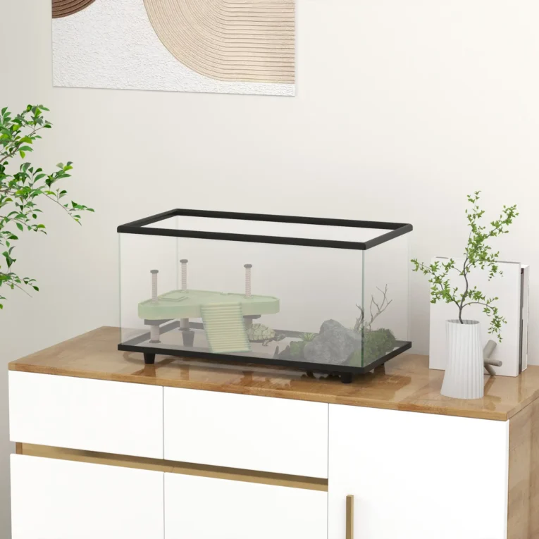 Glass Turtle Tank with Basking Platform and Drain Hose – 50L Glass Turtle Tank with Basking Platform and Drain Hose – 50L
