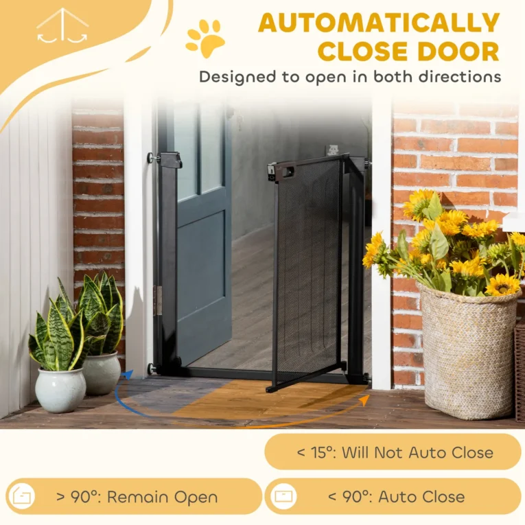 Two-Way Dog Gate – Black, 75–82cm