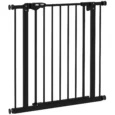 Dog Gate with Double-Action Latch – Black, 74–80cm