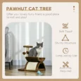 Compact Cat Activity Tree with Rotating Bar and Tunnel – Brown