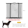 Pressure Fit Dog Gate Auto Close 74-100cm – Black