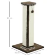 Tall Sisal Cat Scratching Post – Brown, 81cm