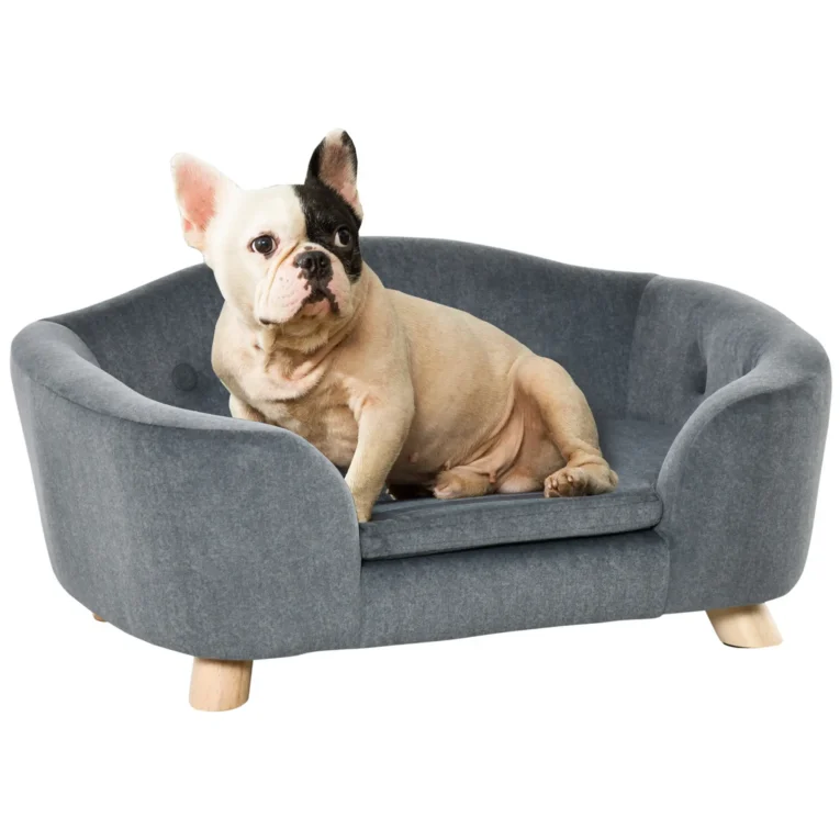 Compact Cushioned Pet Sofa – Grey, 70cm