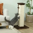 Tall Sisal Cat Scratching Post – Brown, 81cm