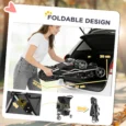 Three-Wheel Folding Pet Stroller – Dark Grey