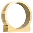 Cat Exercise Wheel with Brake and Replaceable Scratching Pad – Oak Tone