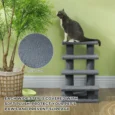 Four-Step Plush Pet Stairs – Grey, 60cm
