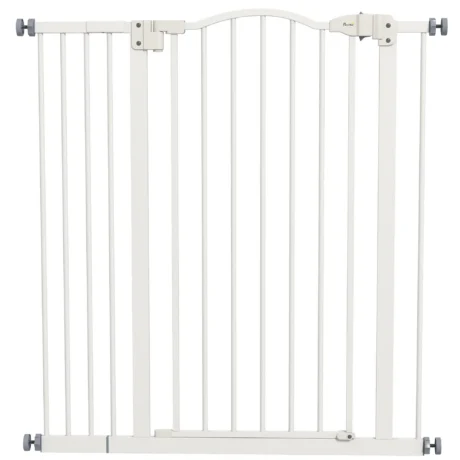 Tall Dog Gate with Extension – White, 94cm High