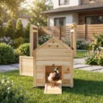 Wooden Duck House with Opening Roof and Removable Floor – Natural