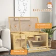 Hamster Cage 100W x 50D x 50Hcm – Natural wood finish
