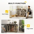 Dog Crate Furniture Large and Small Dogs – Oak tone