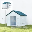 Plastic Dog Kennel – Blue and White, 65cm