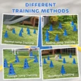 Four-Jump Dog Agility Set with Carry Bag – Blue and Yellow