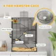 Hamster tank 60L x 40W x 80Hcm – Black