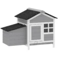 Wooden Chicken Coop Pull-Out Tray Nesting Box – Grey, White, Black