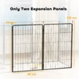 Tall Dog Playpen Extension Panels – Two-Pack, Black, 100cm High
