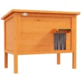 Raised Insulated Wooden Cat House – Orange, 85cm