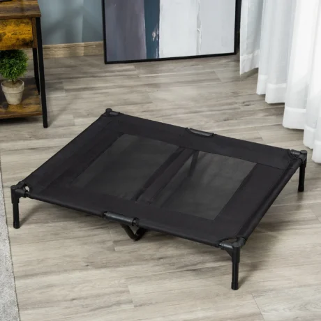 Raised Mesh Dog Bed with Metal Frame &ndash; Black, 92cm &ndash; detail 2