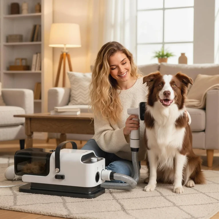 Five-in-One Pet Grooming Vacuum and Dryer – White, 1.8L Five-in-One Pet Grooming Vacuum and Dryer – White, 1.8L