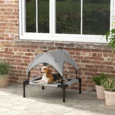 Cooling Raised Pet Bed 76x61cm – Light grey