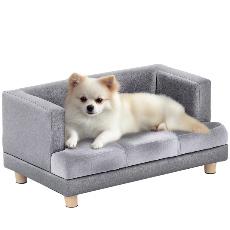 Dog Sofa Bed Elevated Pet Chair – Grey