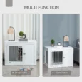 Two-Door Furniture Dog Crate – White, 91.8cm