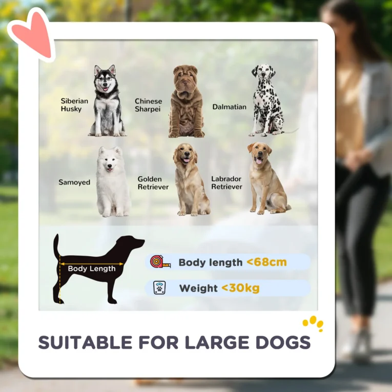 Large Four-Wheel Dog Stroller with Cushion – Red and Black, 30kg Large Four-Wheel Dog Stroller with Cushion – Red and Black, 30kg