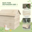 Wooden Duck Shelter with Opening Roof – Natural