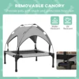 Cooling Raised Pet Bed 76x61cm – Light grey