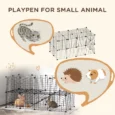 Modular 36-Panel Wire Pet Playpen – Black