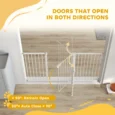 Adjustable Pet Gate with Three Extensions – White, 76.2cm