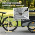 Dog Bicycle Trailer with 20-Inch Wheels – Grey, 20kg Capacity