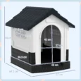 Plastic Dog Kennel with Ventilation Windows – Grey, 64.5cm