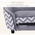 Compact Pet Sofa with Storage Pocket – Grey, 68.5cm