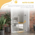 Adjustable Dog Gate – White, 78cm High, 74–80cm