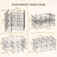 Modular 36-Panel Wire Pet Playpen – Black