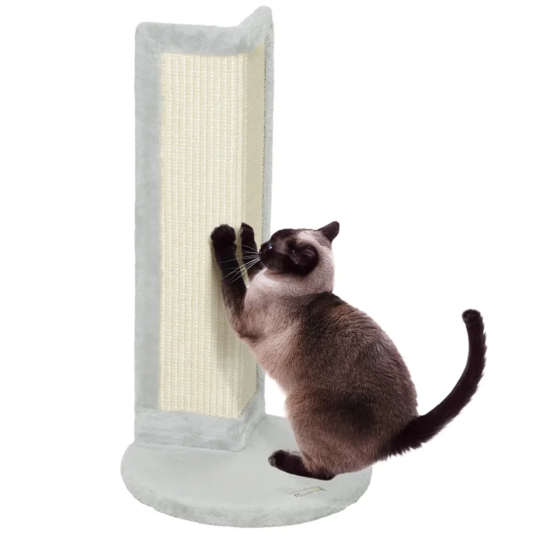 Corner Cat Scratching Post with Sisal Pad – Grey, 56cm