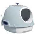 Drawer Cat Litter Box with Top Exit – Blue