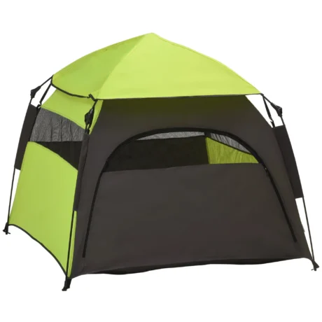 Folding Pet Tent – Grey and Green, 120cm