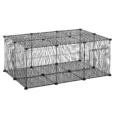 22-Panel Modular Small-Pet Playpen – Black
