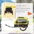 Dog Bicycle Trailer with Fold-Down Ramp – Yellow, 20kg Capacity