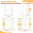 Adjustable Dog Gate – White, 94cm High, 74–100cm