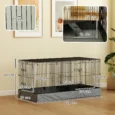 Two-Zone Small-Animal Cage with Fabric Base – Black, 121cm