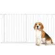 Extra Wide Dog Safety Gate with Door – White