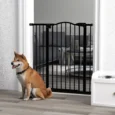 Pressure Fit Dog Stair Gate Auto Close 74-94cm – Black
