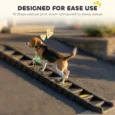 Folding Dog Access Ramp with Ten Grip Sections – Black, 154cm