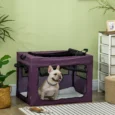 Three-Door Fabric Dog Carrier – Purple, 79.5cm