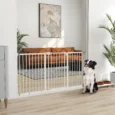 Adjustable Pet Gate with Three Extensions – White, 76.2cm