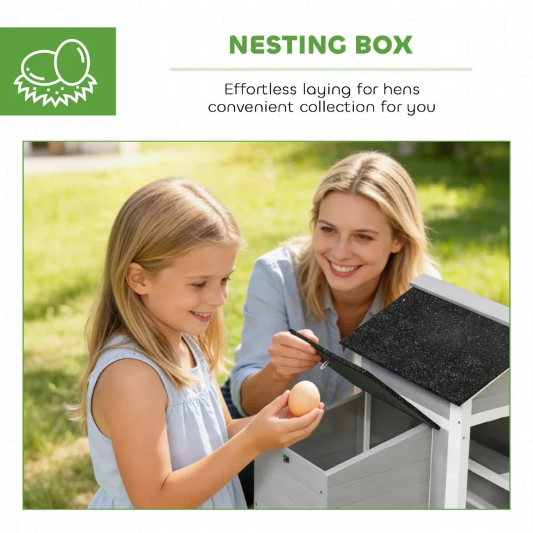 Wooden Chicken Coop Pull-Out Tray Nesting Box – Grey, White, Black Wooden Chicken Coop Pull-Out Tray Nesting Box – Grey, White, Black