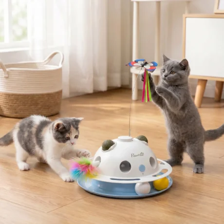 Interactive Cat Toy with Butterfly and Feather Features